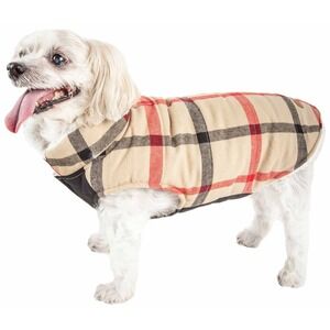 Pet Life Allegiance Classical‎ Plaided Insulated Dog Coat Jacket - Plaid - XL